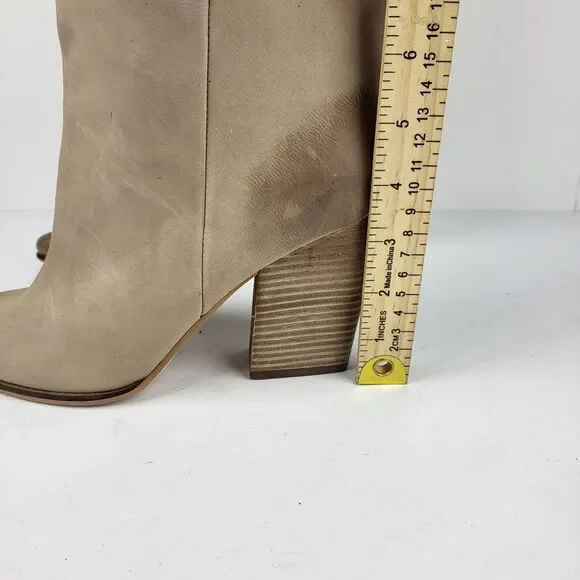 STEVE MADDEN CROFT TAN Women's LEATHER KNEE HIGH BOOTS SIZE 9.5W - Picture 4 of 16